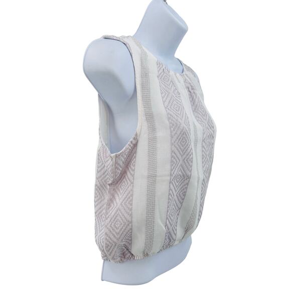 Splendid Collection Purple/Gray Tank Crop Elastic Waistband Boho Top WMN S Crew - Picture 6 of 13